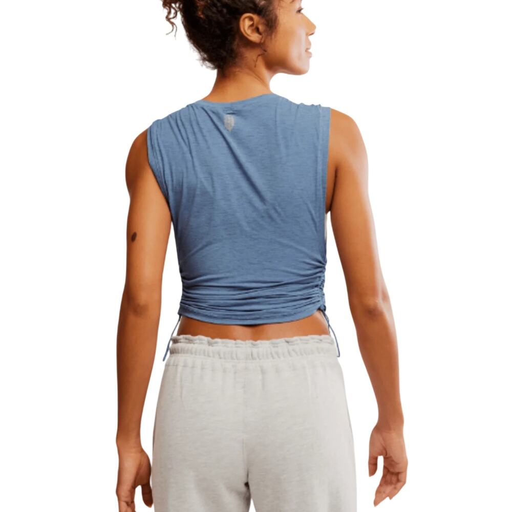 Free People Movement Sport Mode Muscle Tank Large Blue NWT Athleisure Oversized - Picture 2 of 16